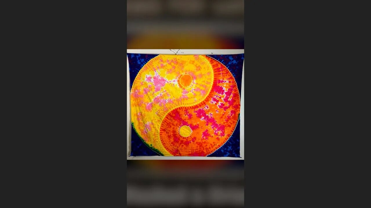 Tie Dye Yin Yang Tapestry #shorts