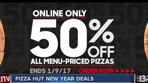 Half-off pizzas at Pizza Hut