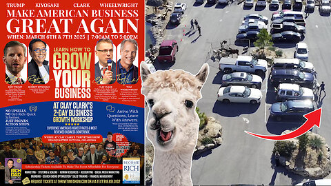 Llama | See James Catch An Escaping LLama At Clay Clark's Business Growth Workshop & Conference!!! + Join Eric Trump & Robert Kiyosaki At Clay Clark's March 6-7 Business Workshop In Tulsa, OK (312 Tix Remain)