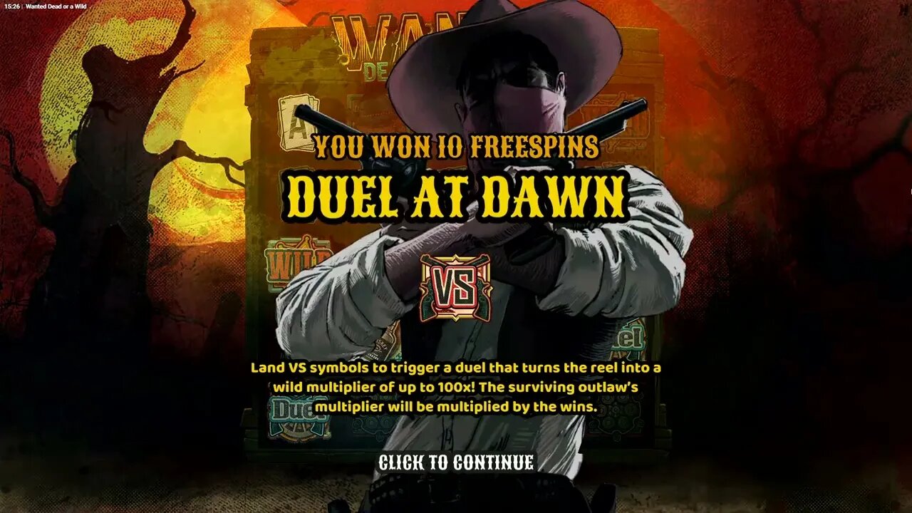 WANTED DUEL BONUS EPIC WIN