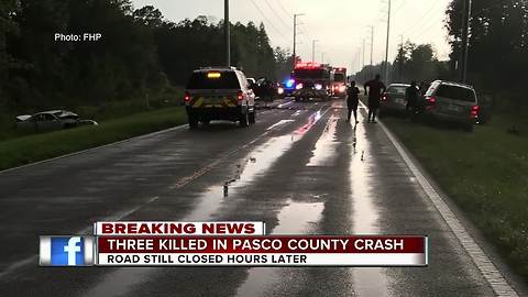 Three killed in Pasco County Crash