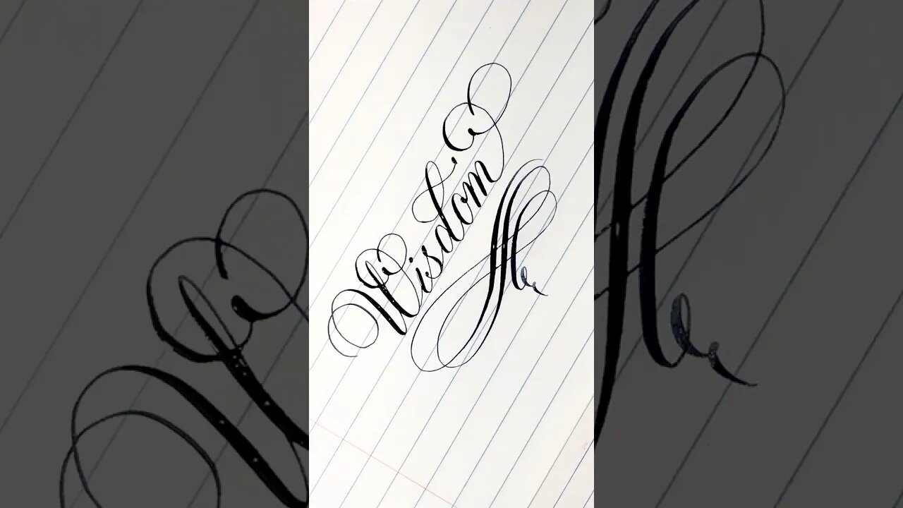 Calligraphy Word: Wisdom #calligraphy #handwriting #calligraphymasters