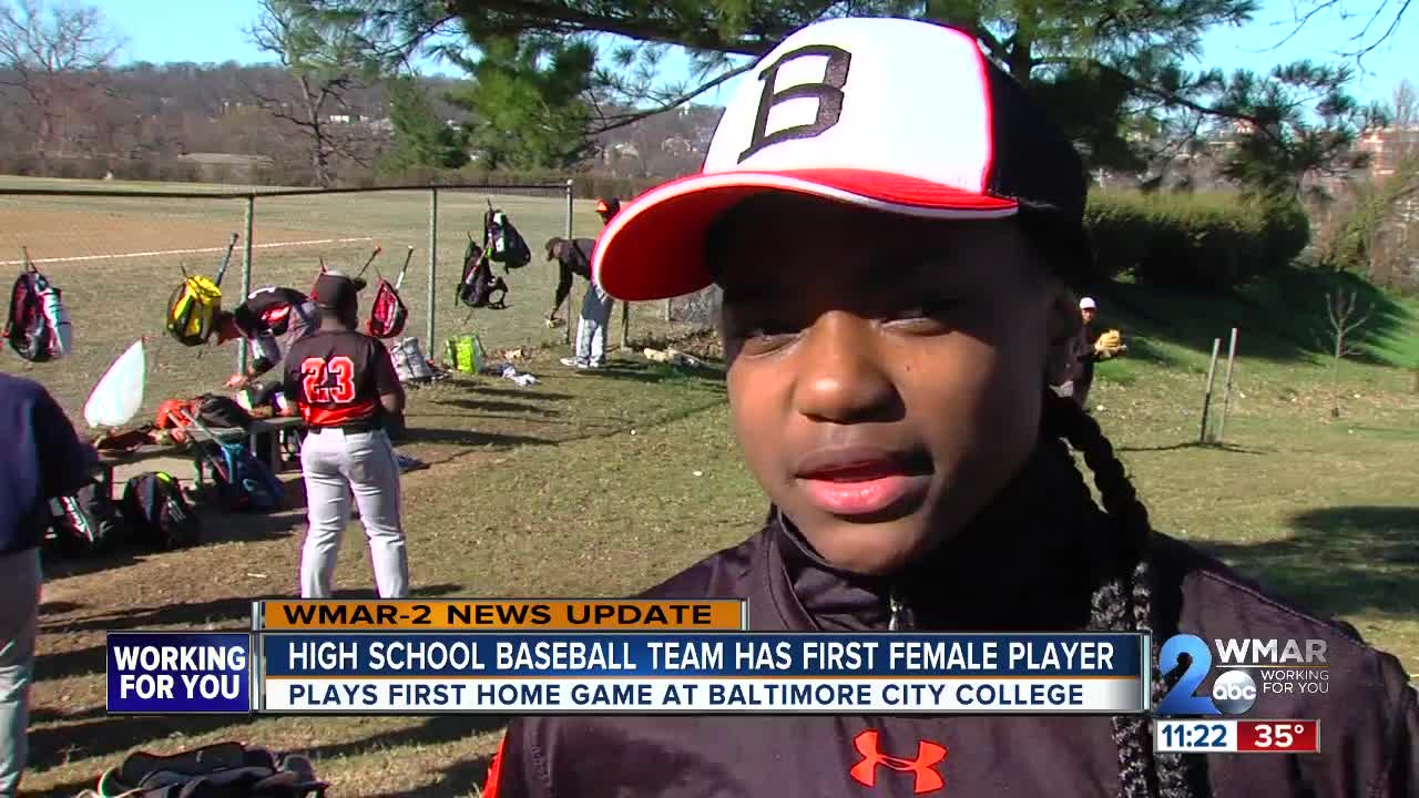 First girl to join City College HS baseball team is excelling in the game