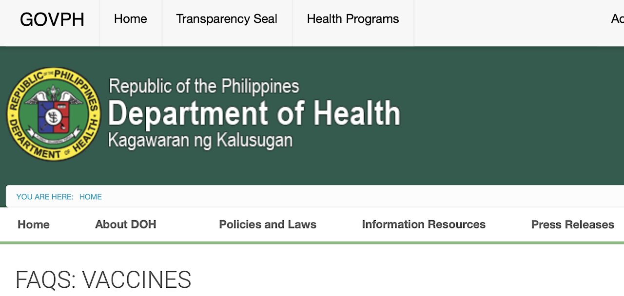 Remember Vaccine Not Mandatory in the Philippines!!!