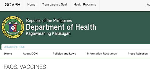 Remember Vaccine Not Mandatory in the Philippines!!!