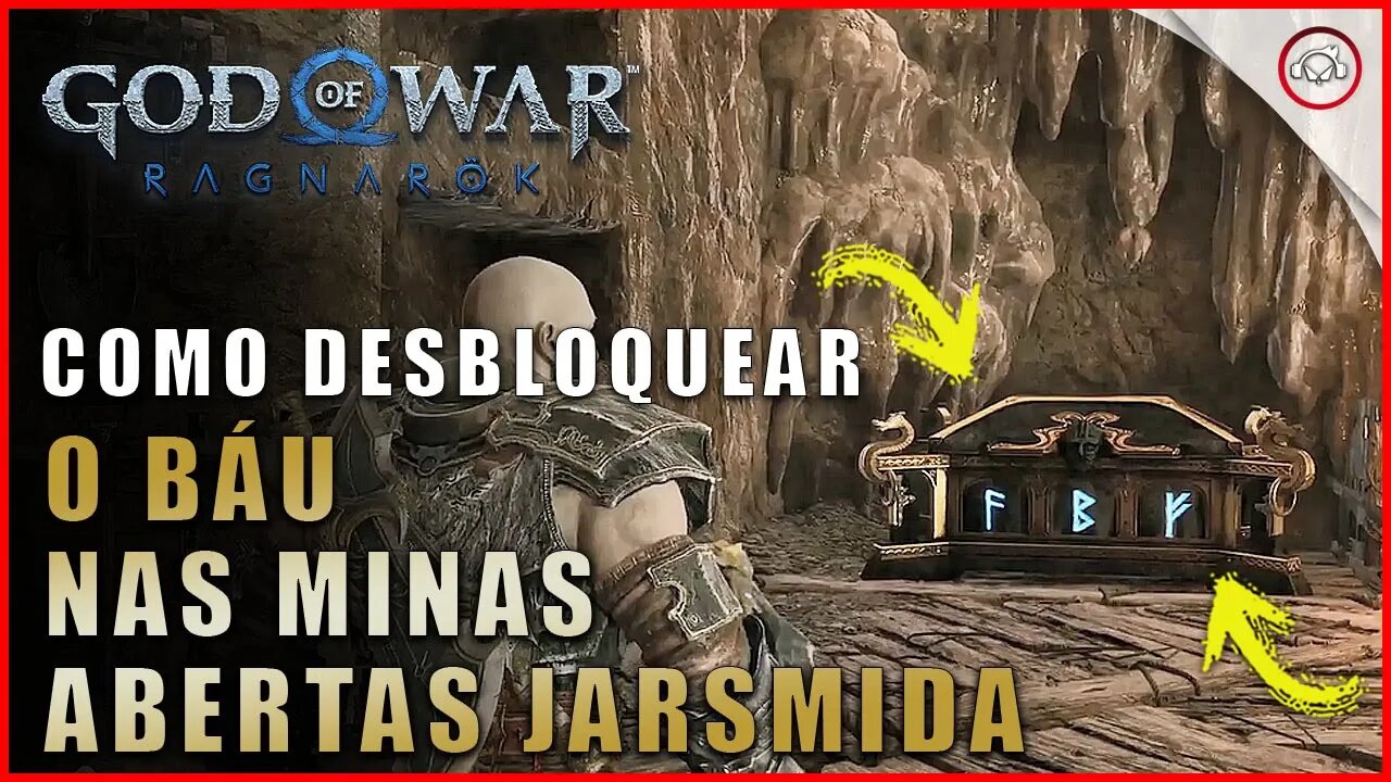 God of war Ragnarok, Como desbloquear o baú nas minas Abertas de Jarsmida | Super dica