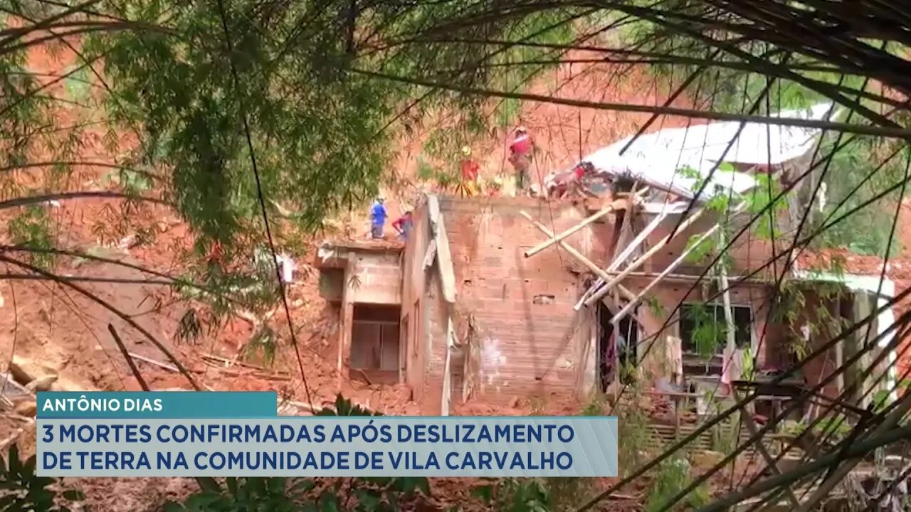 Antônio Dias: 3 Mortes Confirmadas após Deslizamento de Terra na Comunidade de Vila Carvalho.