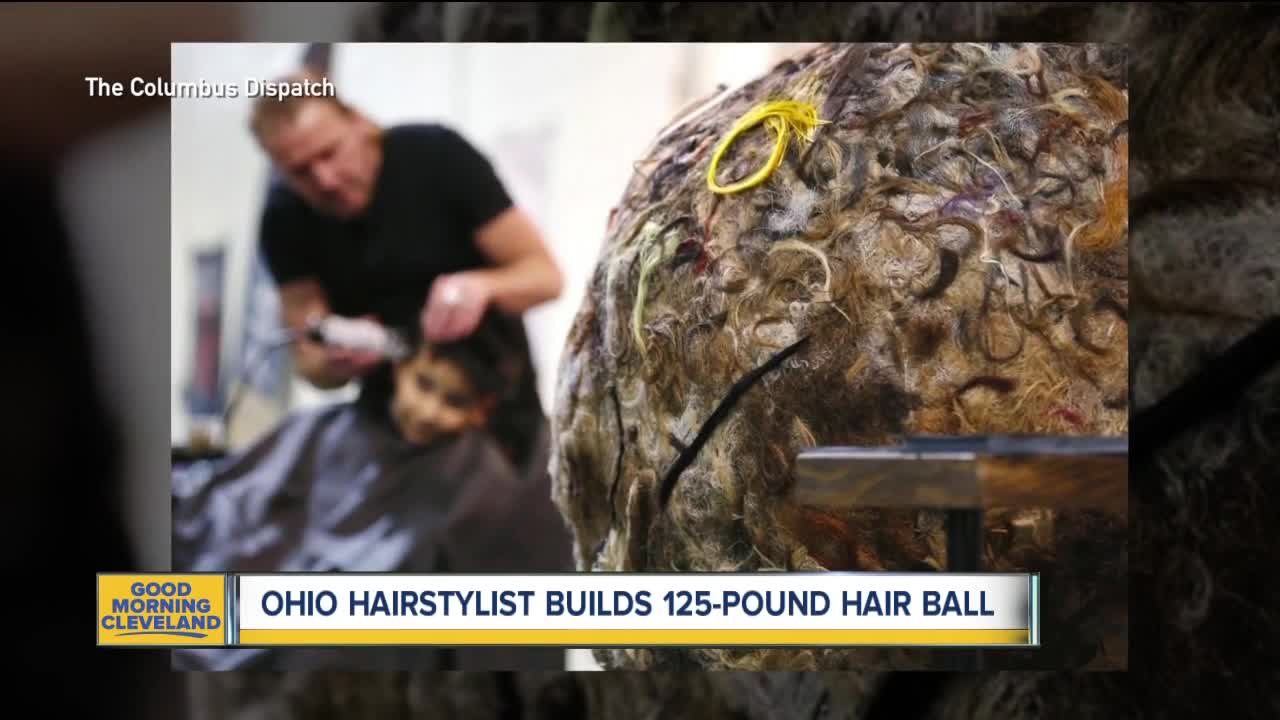 Ohio man builds huge hairball