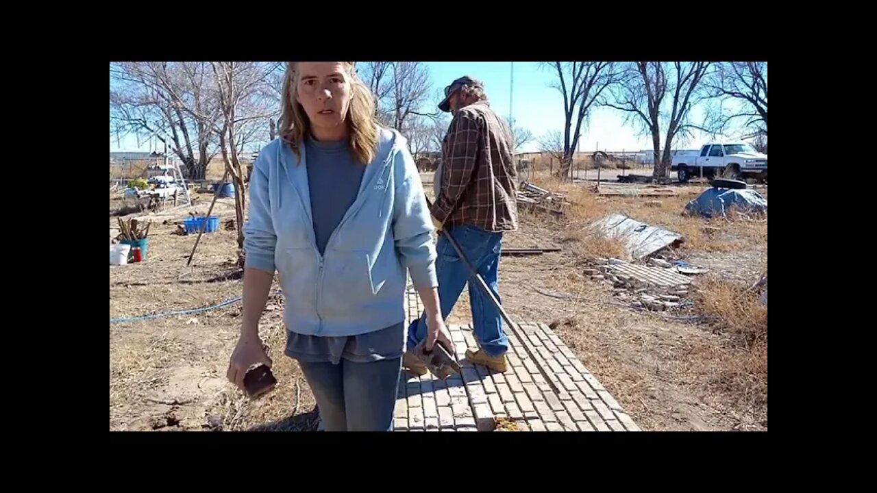 Can you homestead without heavy equipment, BBQ deck using recycled cement pads