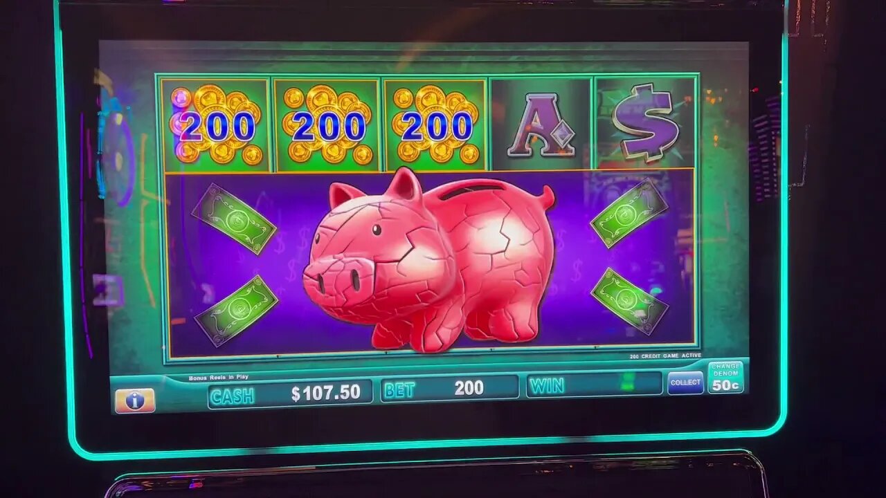 Midday BONUS Video! Piggy Bankin' $100 Bonus Round! Circa Resort & Casino