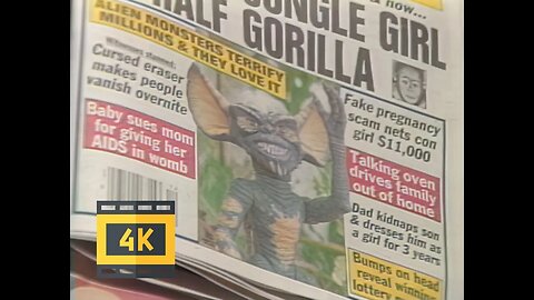 "Aliens, Satanic Toast, Creepy Dolls" (4k) Vintage Tabloid News Story 1980s (Lost Media)