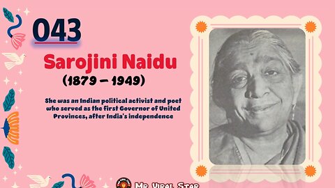 Sarojini Naidu (1879 – 1949) | TOP 150 Women That CHANGED THE WORLD | Short Biography