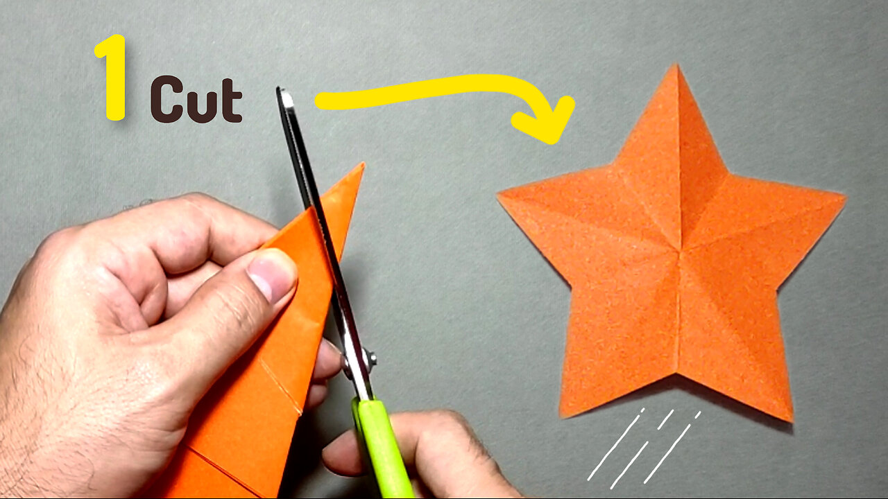 How to Make a "Paper Star" With Just 1 Cut. DIY Crafts Origami