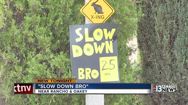 Neighbors create homemade signs to stop speeding drivers