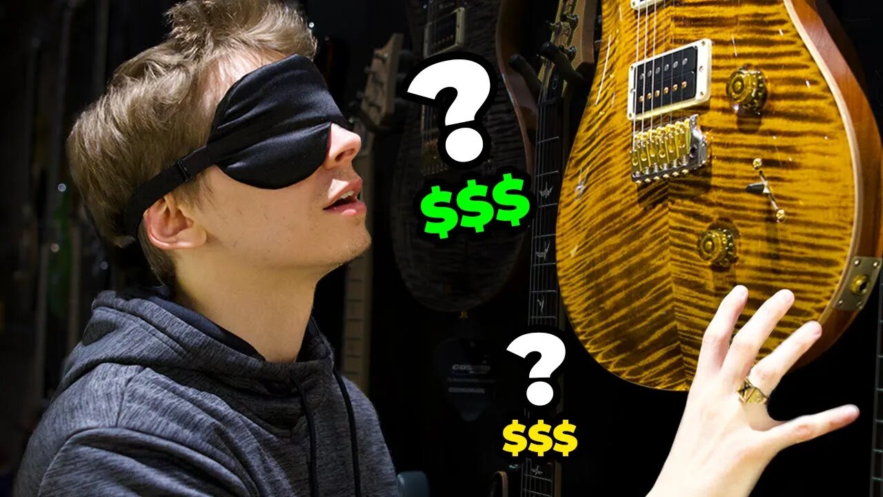 BUYING A GUITAR BLINDFOLDED!