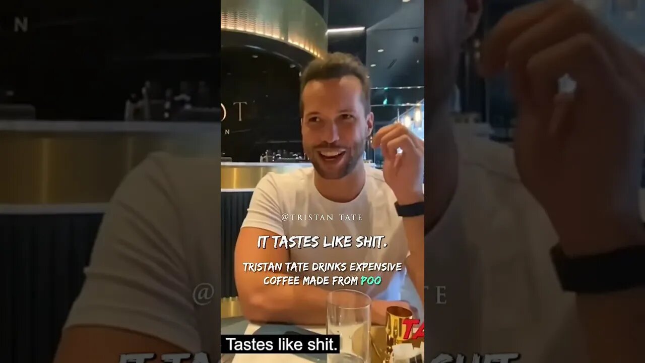 Tristan Tate Drinks Expensive Coffee Made From Poo #Shorts