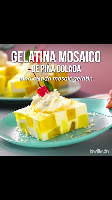 Pina Colada Mosaic Gelatin