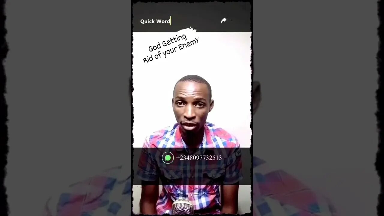 God getting rid of your EnEmY #christian #quickword