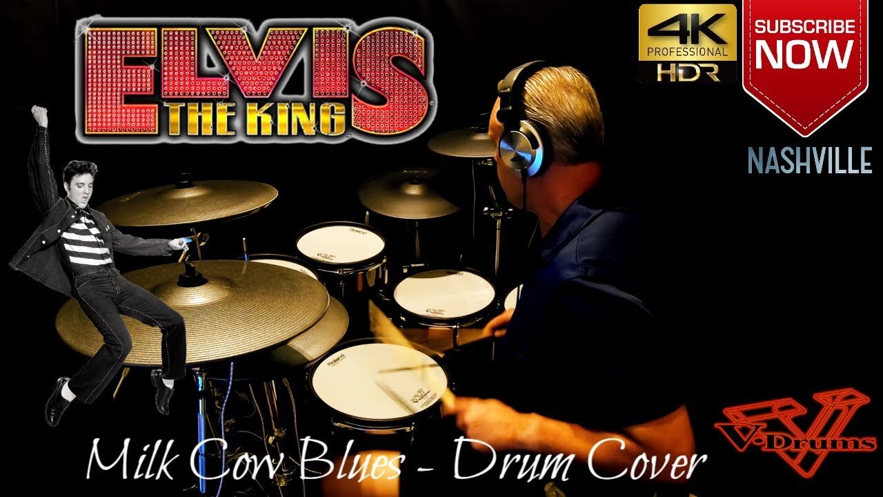 Elvis Presley - Milk Cow Blues - Drum Cover (4K)