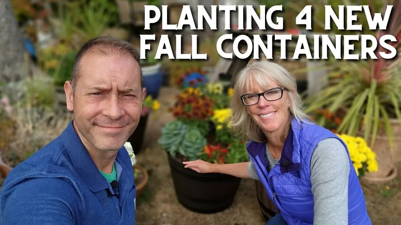 Planting 4 New Fall Containers | Fall Container Planting 🌿😀