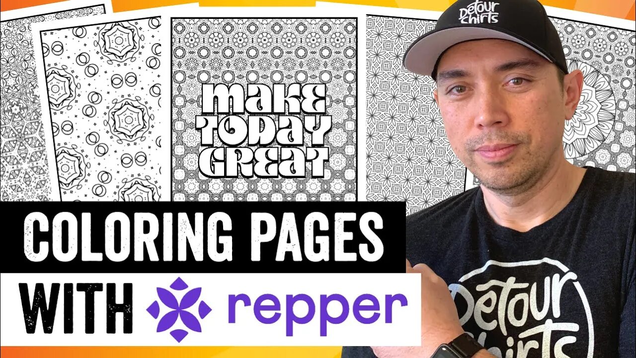 How to Create Simple Coloring Pages with Repper & Canva. Step by step Tutorial.