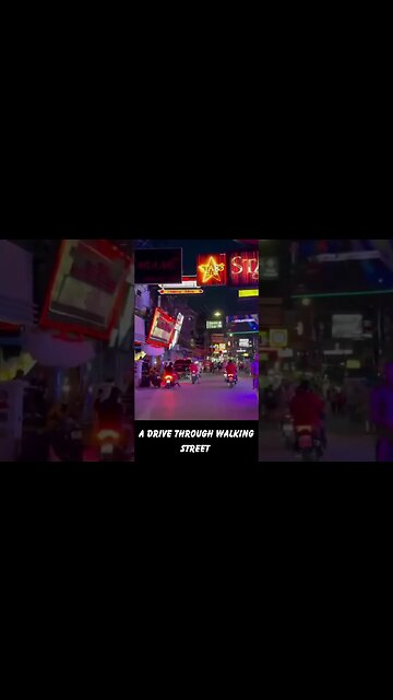 Pattaya Walking Street Drive-through! You Won't Believe Your Eyes!#shorts