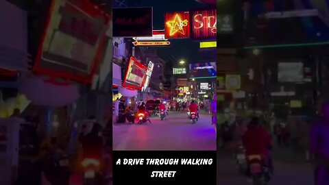 Pattaya Walking Street Drive-through! You Won't Believe Your Eyes!#shorts