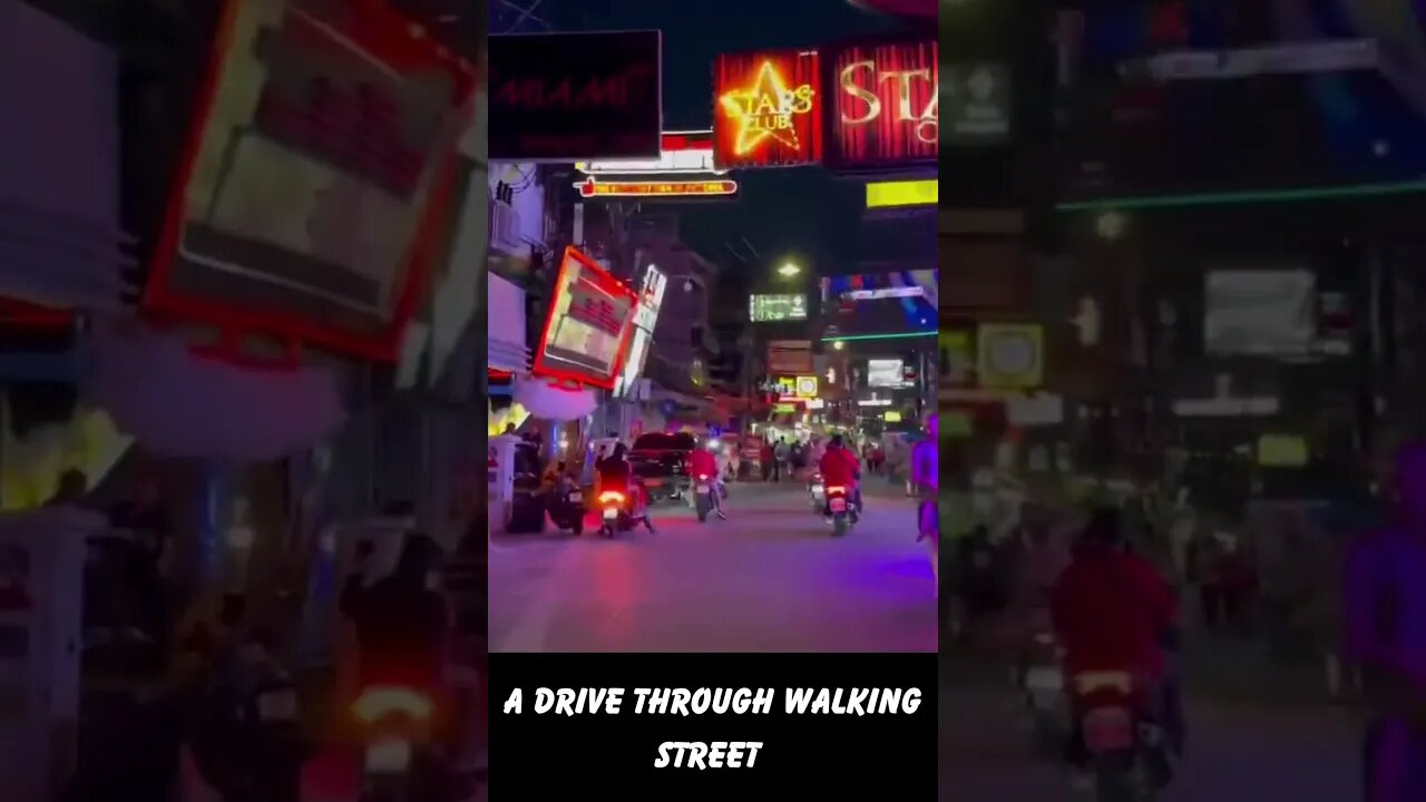 Pattaya Walking Street Drive-through! You Won't Believe Your Eyes!#shorts