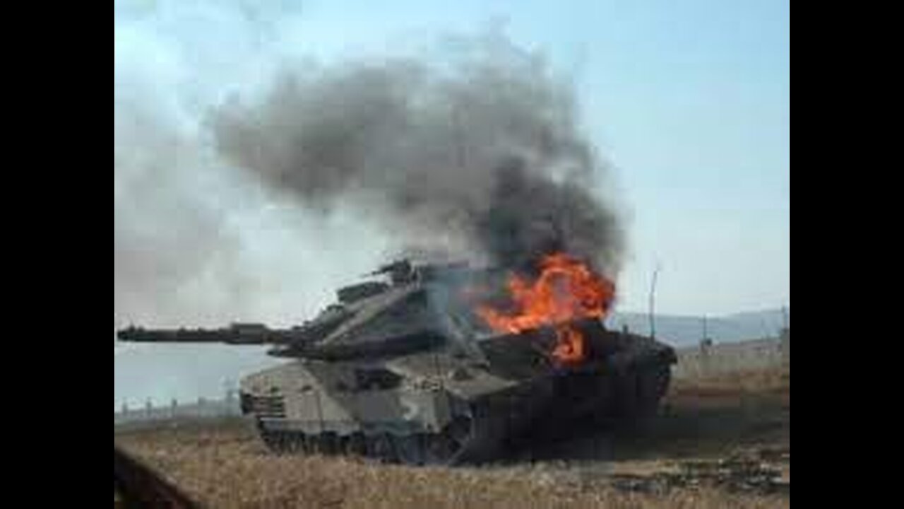 Israel un tanque merkava destruido por un dron palestino