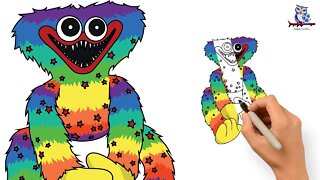 How to Draw Rainbow Huggy Wuggy Poppy Playtime - Art Tutorial