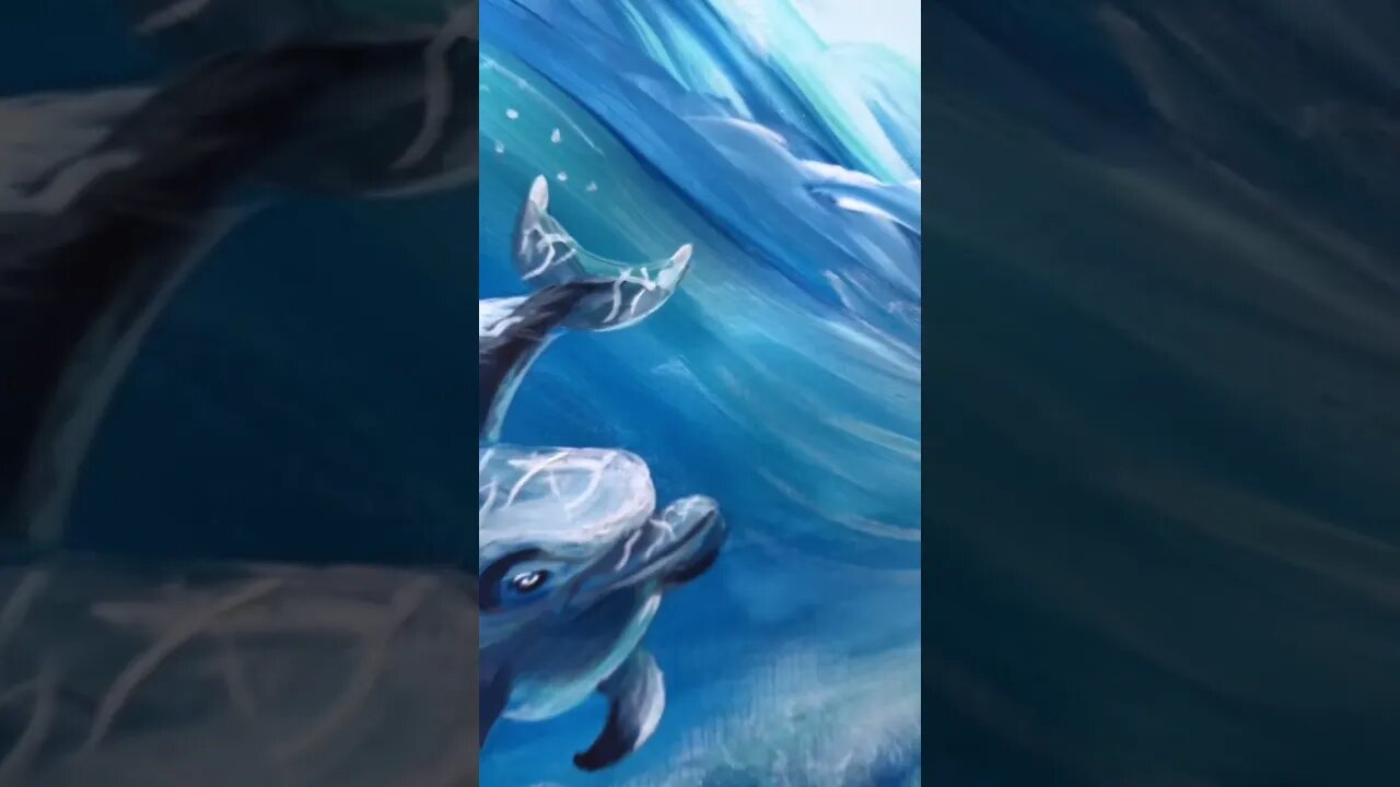 Dolphin Painting #dolphin #artwork #painting #fall