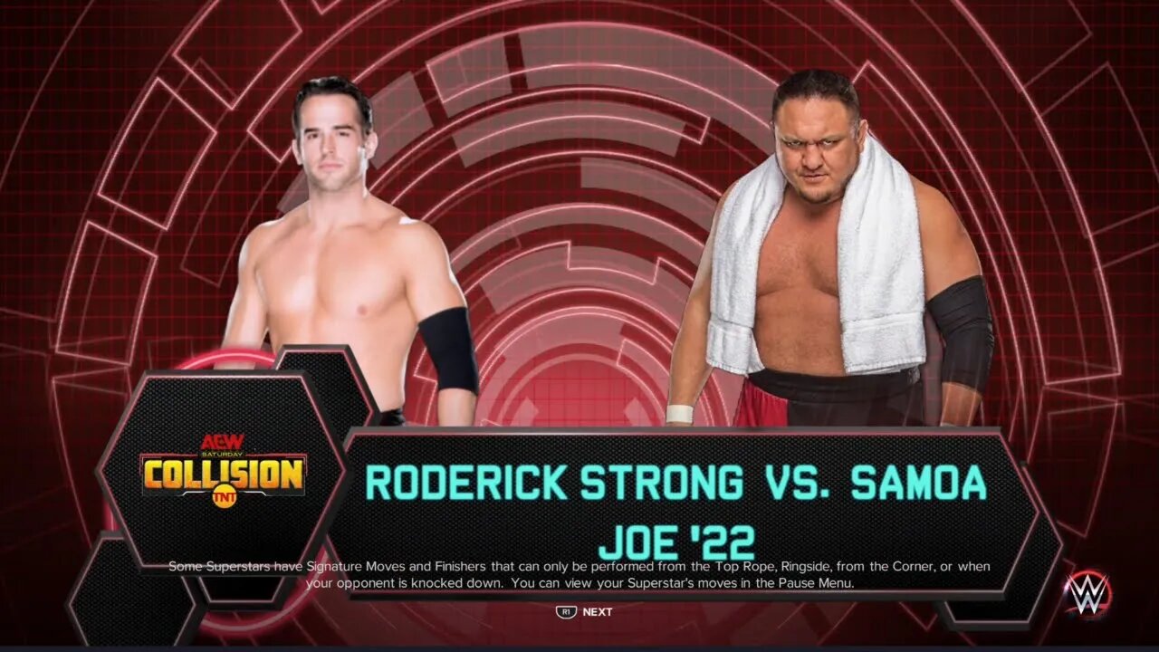 AEW Collision Samoa Joe vs Roderick Strong in a Owen Hart Foundation Tournament First Round Match