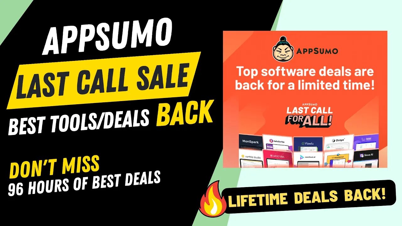 Appsumo Last Call Review - Most Popular Lifetime Deals/Tools Back for Last Time!