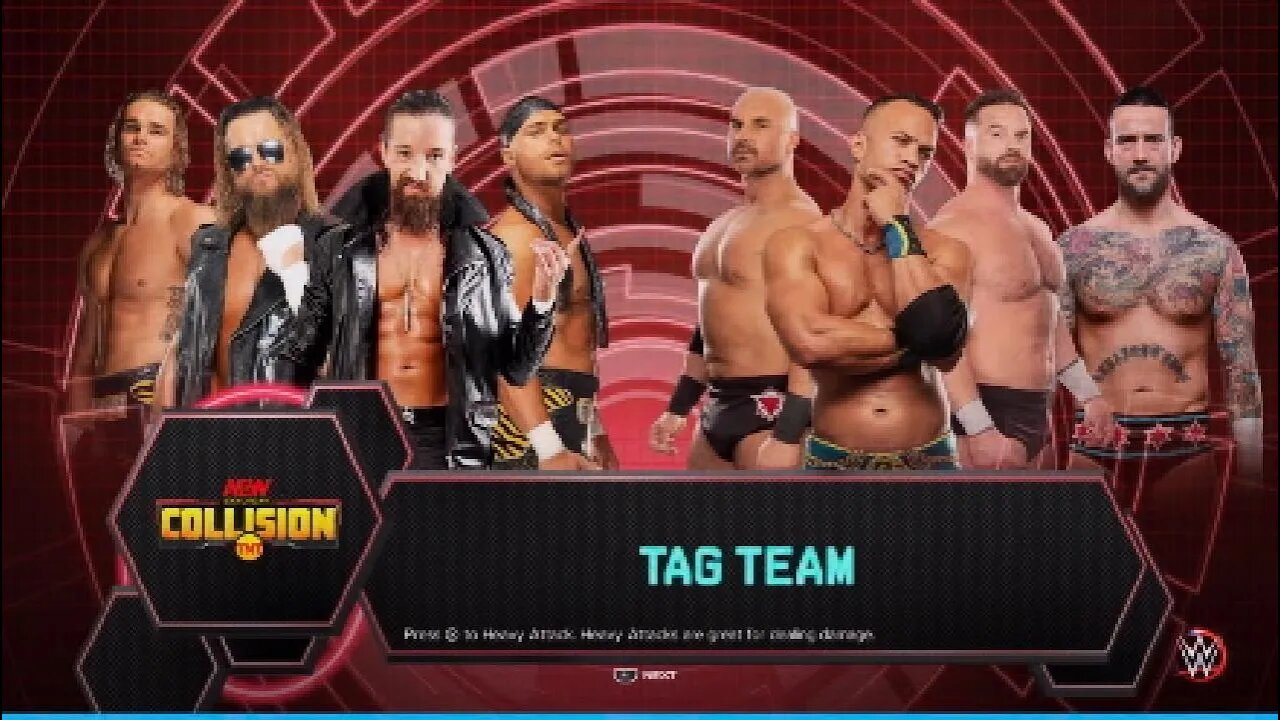 AEW Collision The Gunns & Bullet Club Gold vs Ricky Starks, FTR & CM Punk