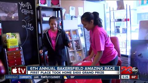 6th Annual Bakersfield Amazing Race, solve clues for a $400 grand prize