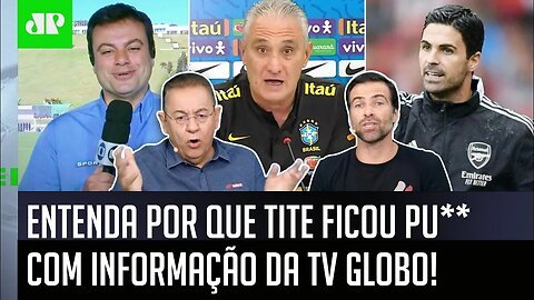 "ISSO NÃO É VERDADE!" Tite DESMENTE repórter da TV GLOBO e GERA DEBATE!