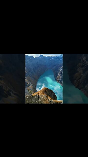 Breathtaking view of the Limmerensee lake. It is not of natural origin...