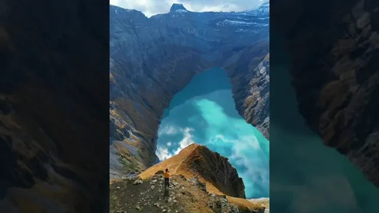 Breathtaking view of the Limmerensee lake. It is not of natural origin...