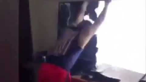 Conor McGregor Fan DEMOLISHES TV After Loss to Mayweather