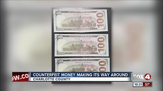 Counterfeit 'training money' found in Charlotte County