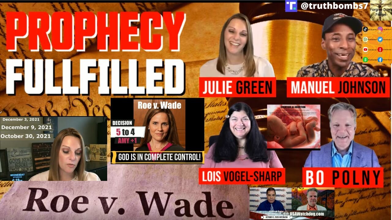 6/24/2022 BREAKING!!! Roe v Wade OVERTURNED!! Prophecy FULLFILLED!!! MORE TO COME!!!