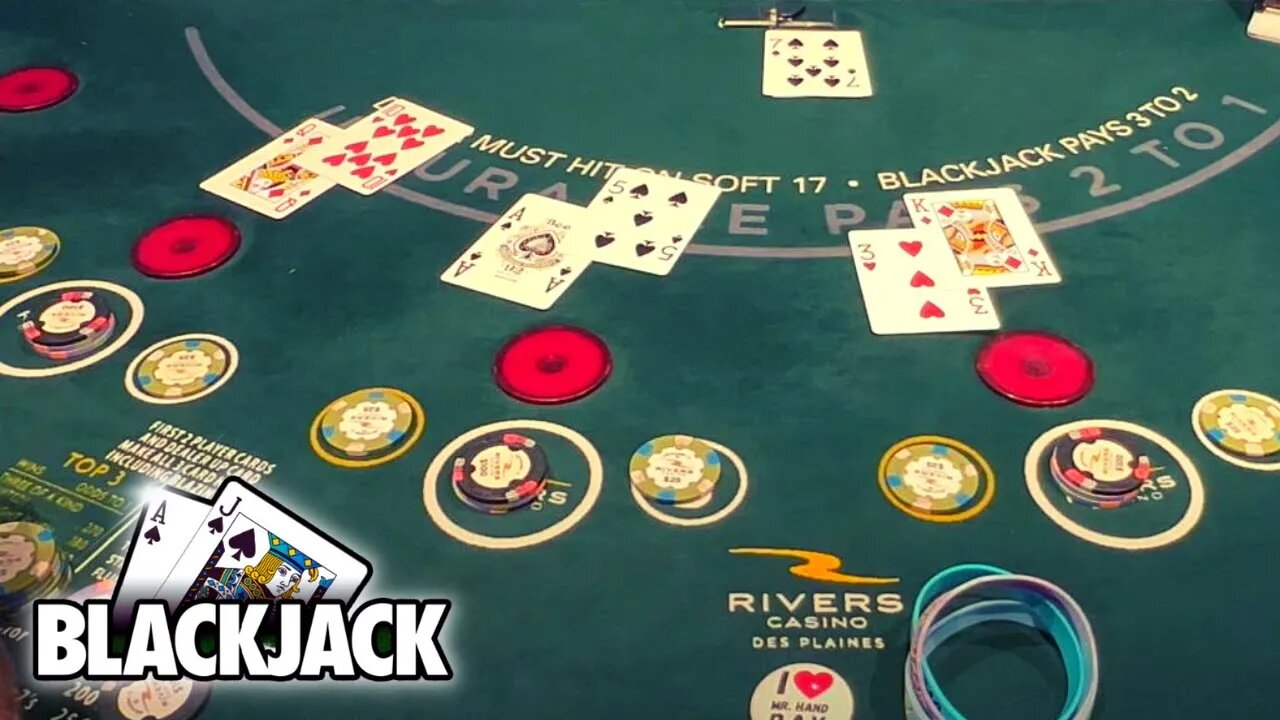 BLACKJACK $10,000 BUY-IN! Including Side Bets-Doubles & Splits!