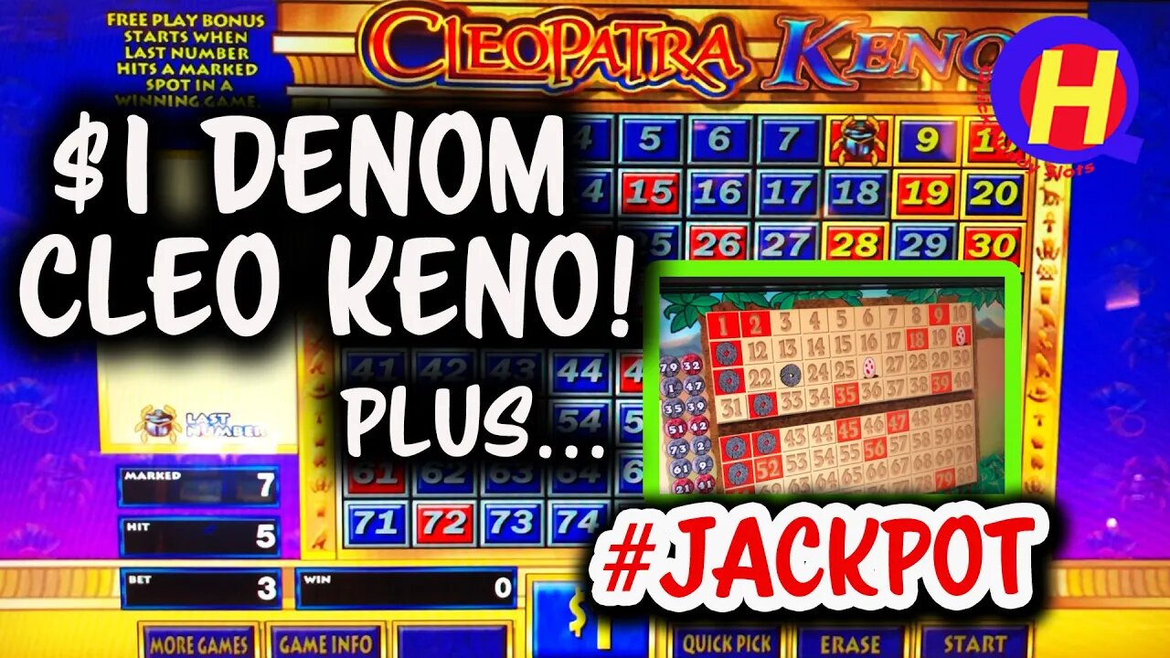 Caveman KENO Jackpot! Plus, $1 Denom Cleo KENO #KENONATION