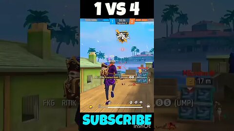 1 vs 2 clutch in few moments 🤢 subscribe for 3k #shorts #freefire #viral #ffshorts #fkg #ff