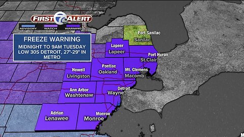 Freeze warning tonight