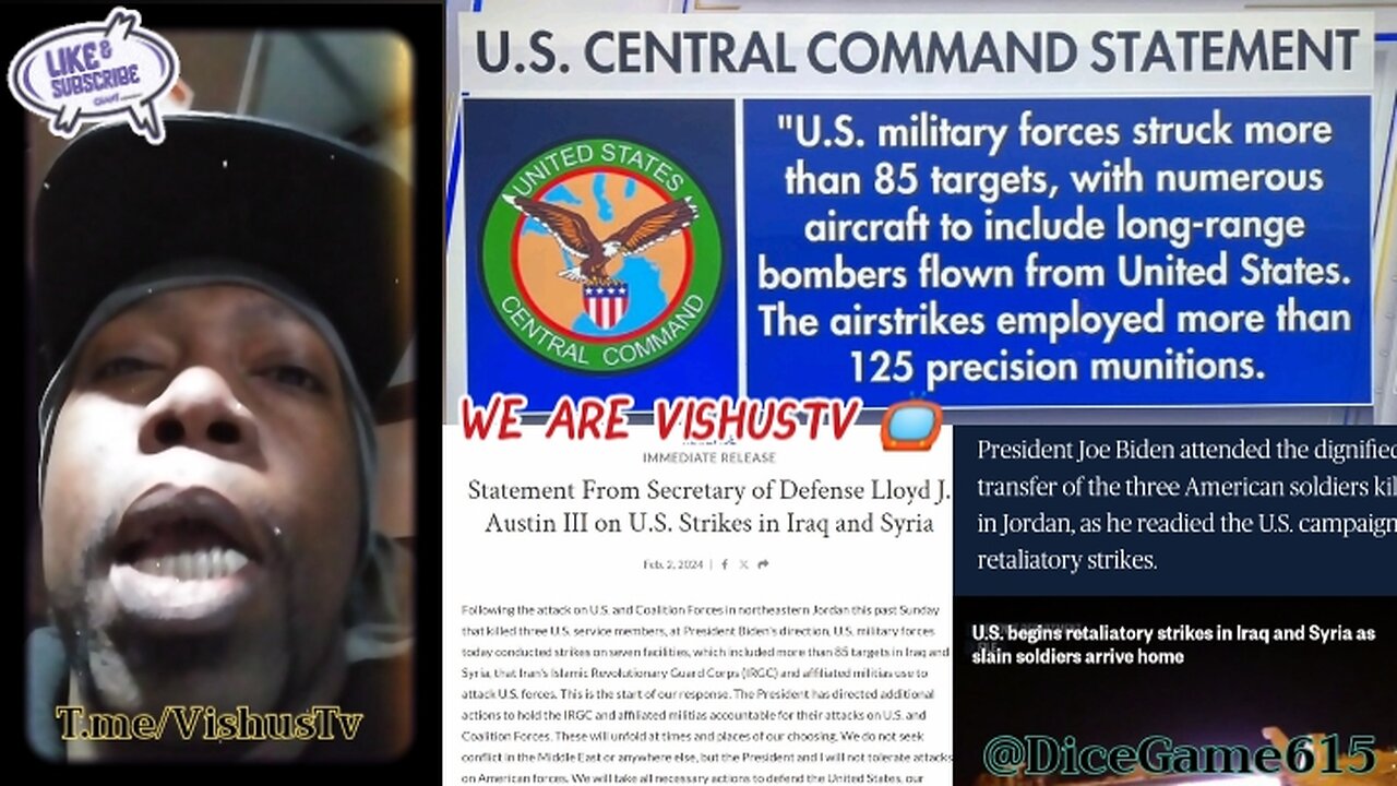 "Who's Giving THIS Energy? U.S. Military Forces Struck More Than 85 Targets... #VishusTv 📺