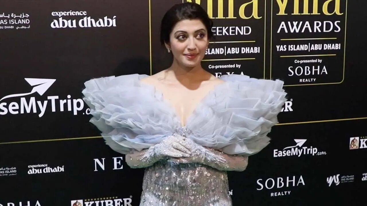The enchanting Pranita Subhash With Her Look Reached At IIFA Rocks 2023 Green Carpet 💖📸