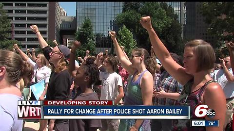 Rally for change after two Indianapolis police officers shot and killed Aaron Bailey