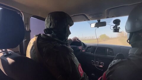 Russian Army Aviation crews escorting military convoys