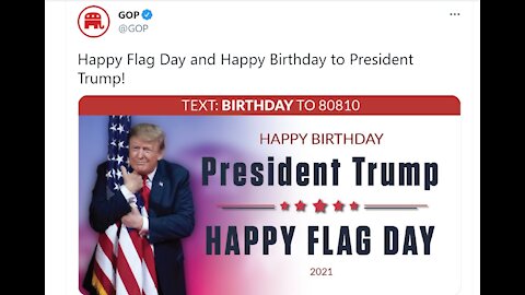 Donald J. Trump "HAPPY BIRTHDAY 45 ! YOUR GIFT IS BATS IN THE WUHAN LAB" 6.15.21